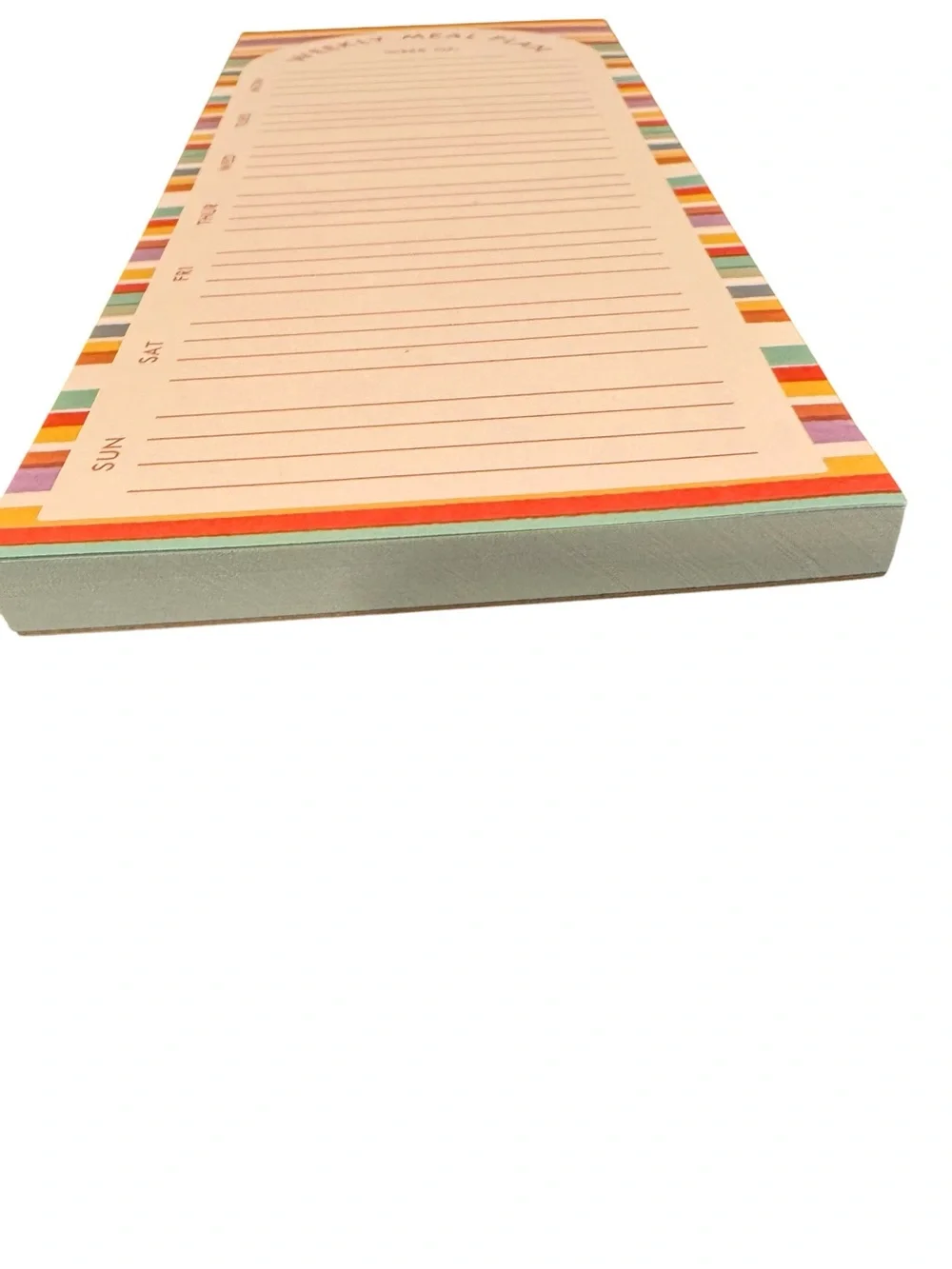 Weekly Meal Plan Notepad - Multicolor